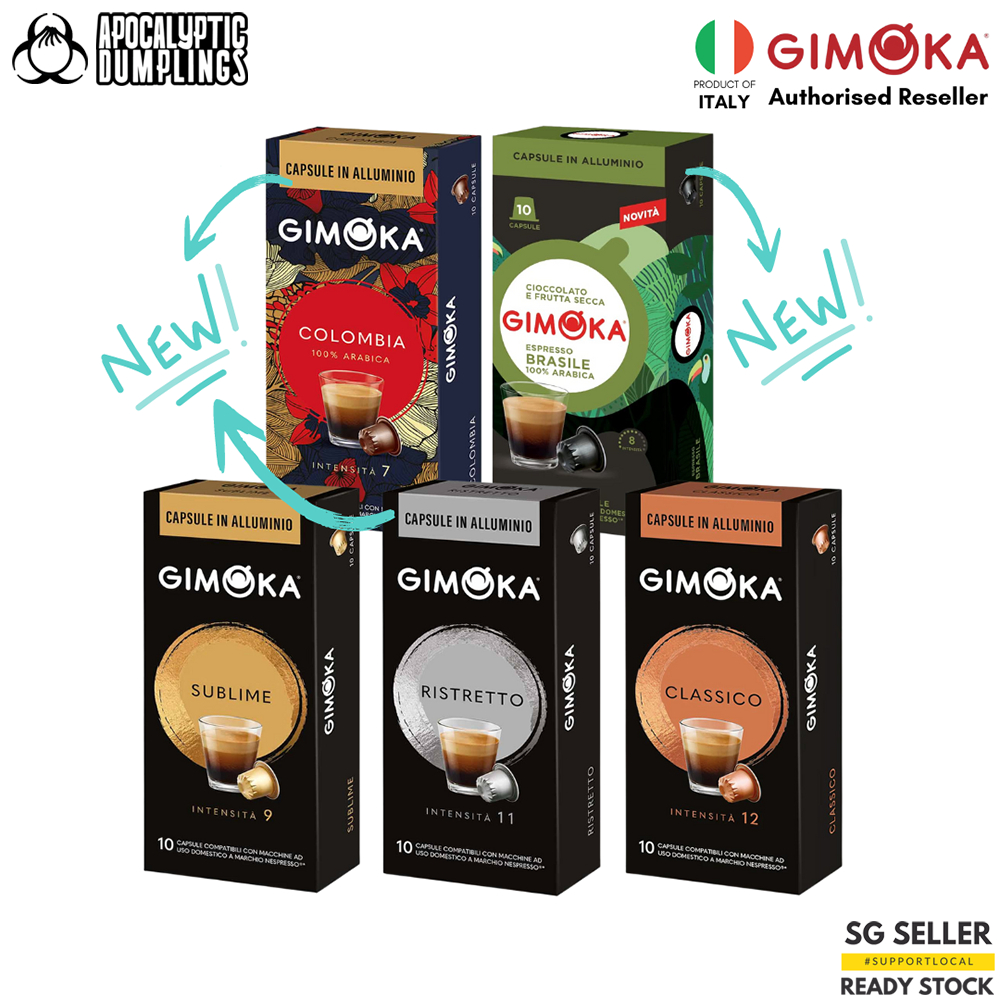 Gimoka Italian Nespresso Compatible Aluminium Capsules - 5 Blends (10  capsules per pack)