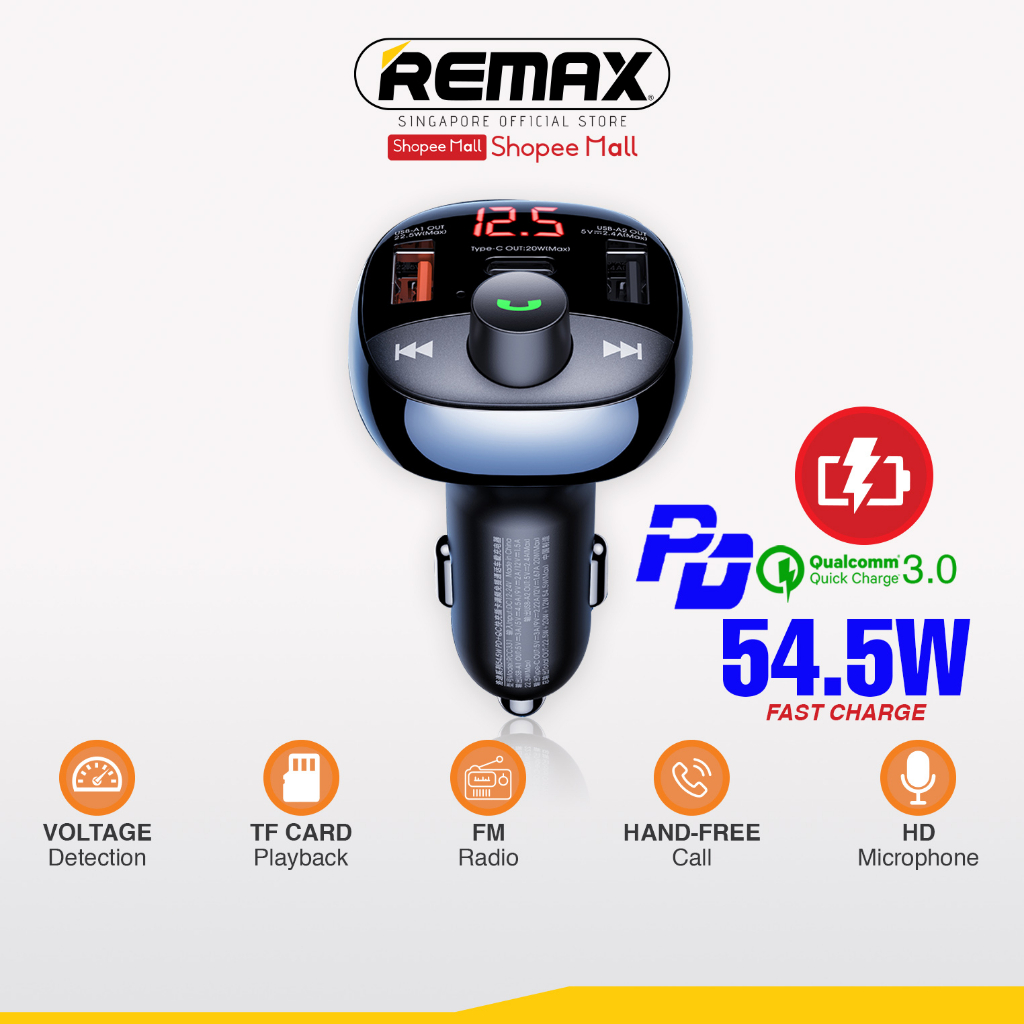 [Remax Energy] RCC331 Lodi Series 54.5W PD+QC All-In-1 Fast Car Charger ...