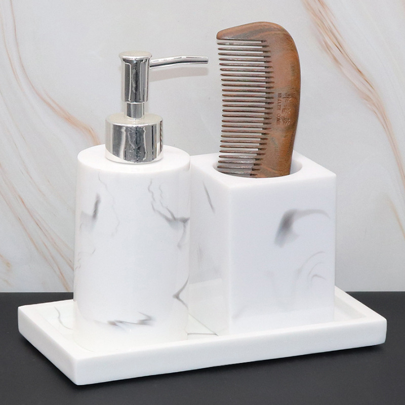 White Marble Bathroom Vanity Set in angular design Shopee Singapore