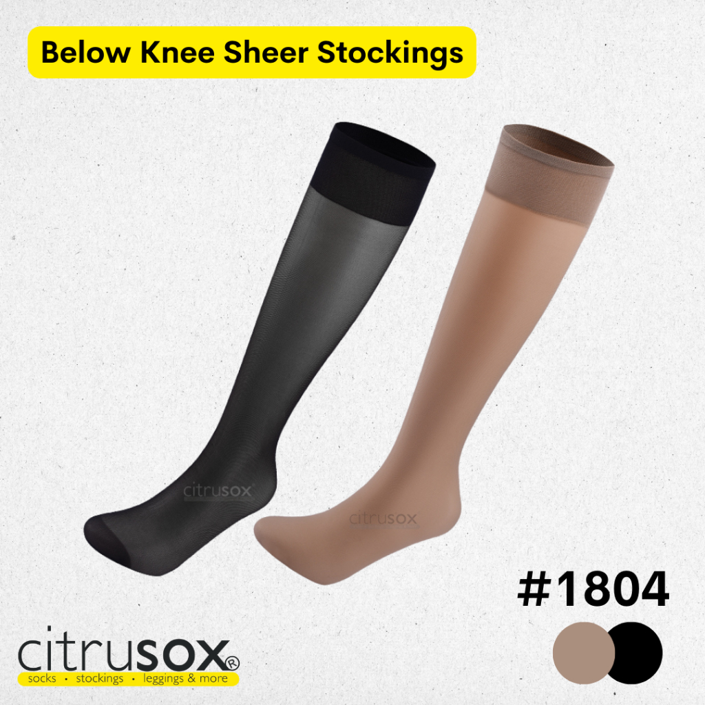 CITRUSOX Sheer Below Knee stretchable 10-denier Stockings (Free Size ...