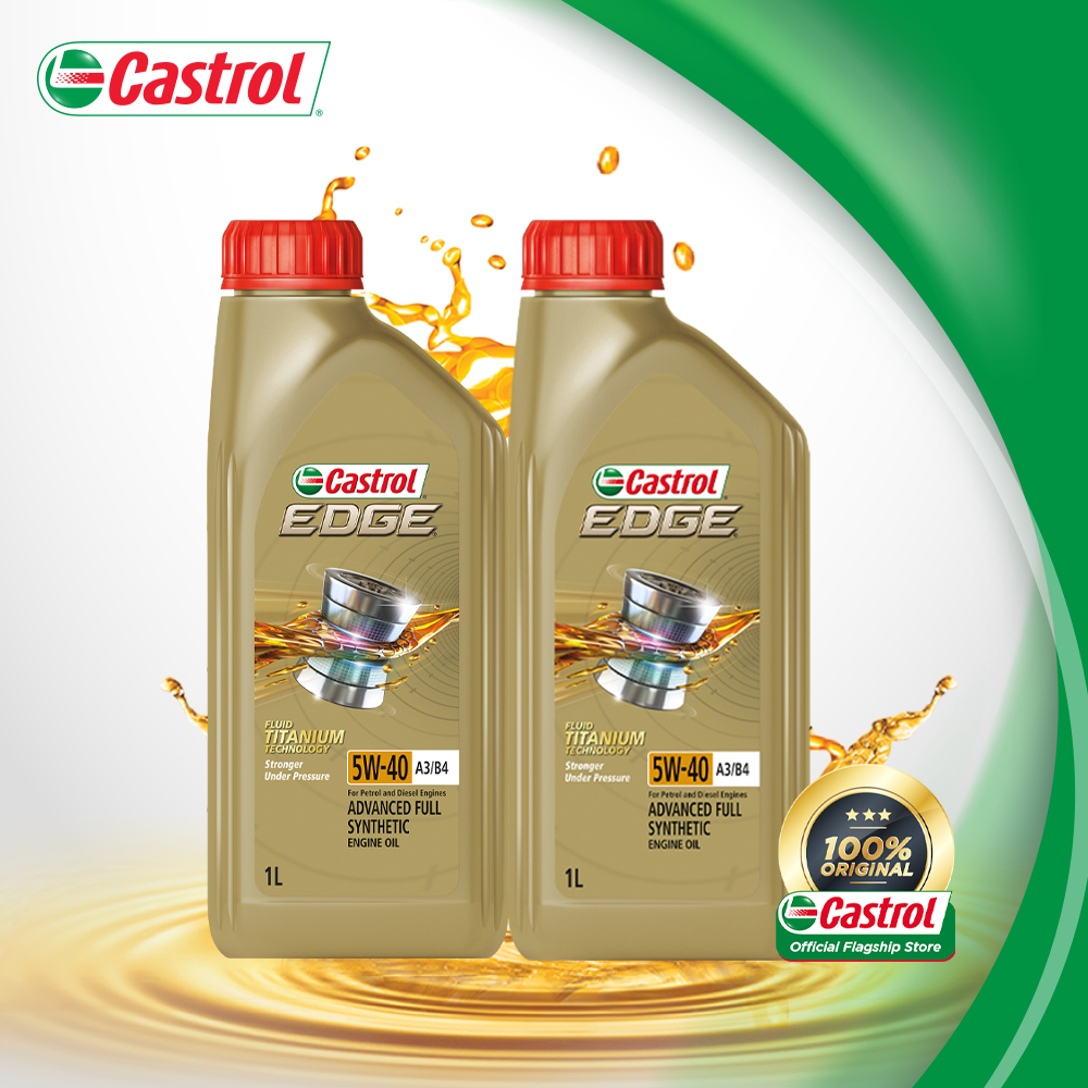 [TWIN PACK] Castrol EDGE 5W-40 A3/B4 SN Engine Oils For Petrol And ...