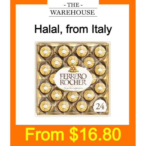 Ferrero Rocher Chocolate T24 halal (Italy) 1 x 24pcs (Local Stock