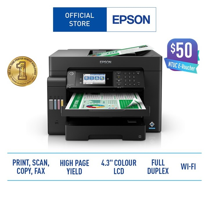 Epson EcoTank L15150 Print Scan Copy Fax with ADF Full Duplex Wi-Fi A3 ...