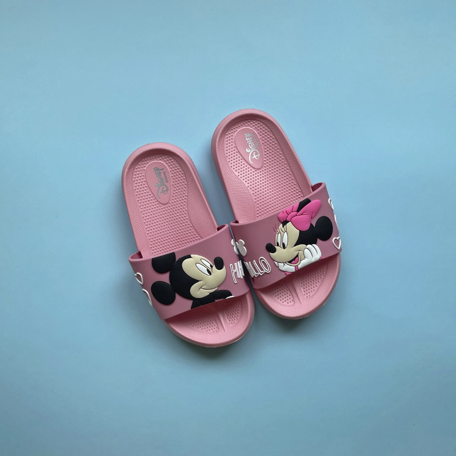 Disney Mickey and Minnie Mouse Pink Slip On Sandals Children s Kids Shoes 122 1055