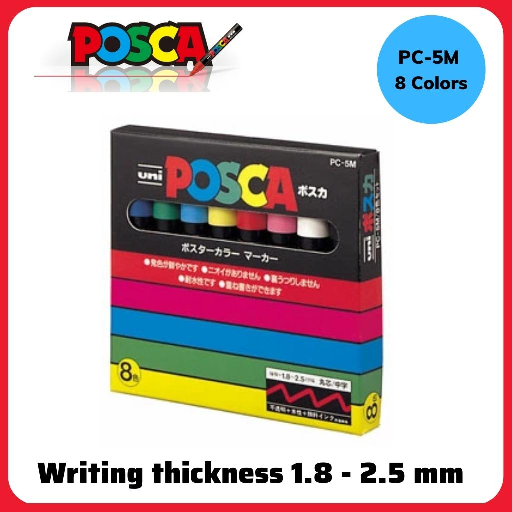Mitsubishi Uni Posca Color Paint Markers Set, Water-Based Pen, Made in ...