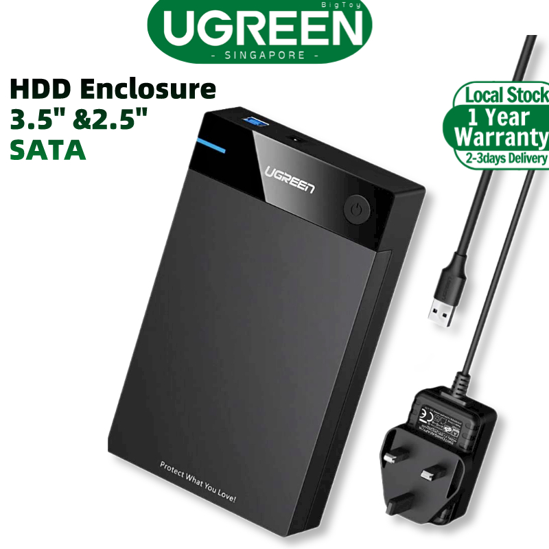 UGREEN External Hard Drive Enclosure 3.5inch HDD Case USB 3.0 To SATA ...