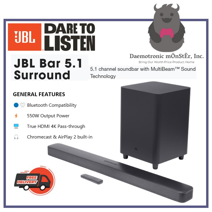 Jbl bar hot sale 5.1 chromecast