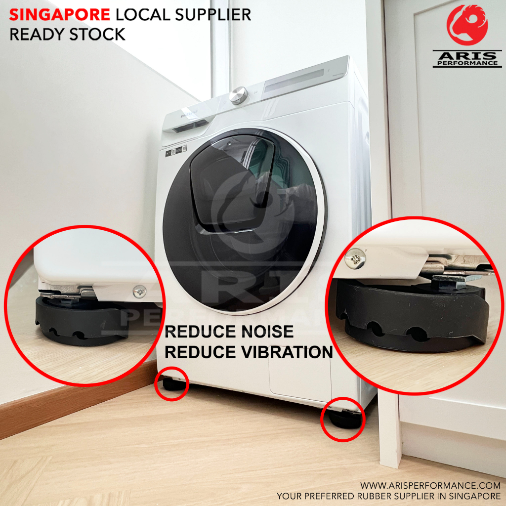 Washing Machine Feet, Reduce Noise & Vibration Rubber Pad, Portable Air