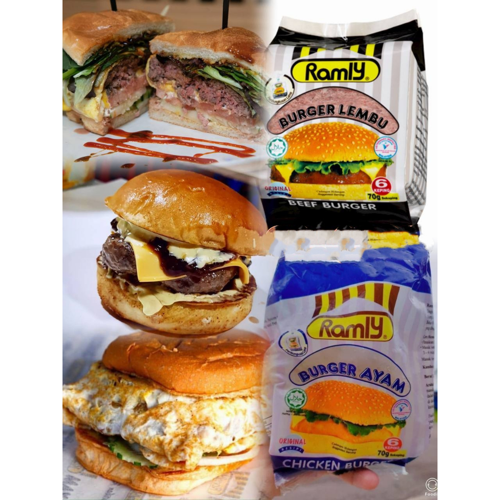 [PRE ORDER] (3pkt/set, 6pcs/pkt) Chicken/Beef Burger Patty (RAMLY