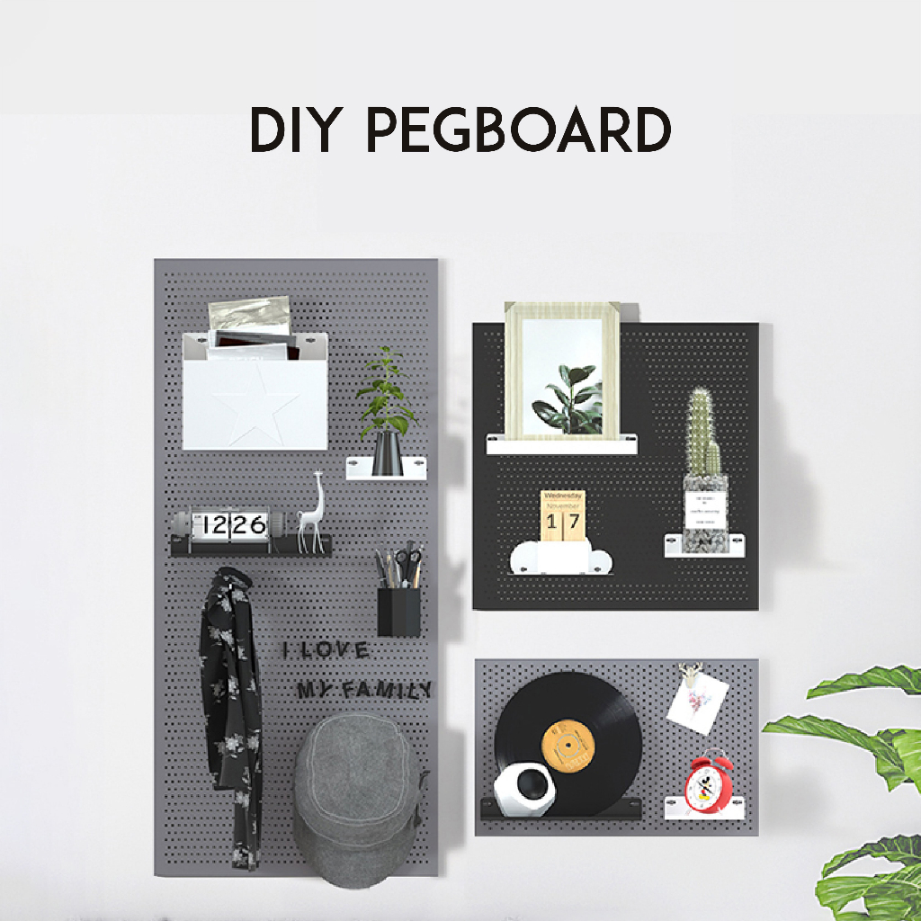 Pegboard Wall Shelf Free Punching Metal Display Rack Wall Hanging Board