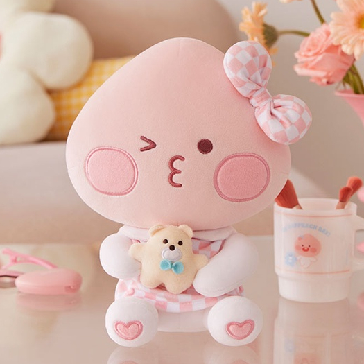 Kakao Friends Oh Happeach Day Pink Edition Soft Plush Stuffed Toy Doll