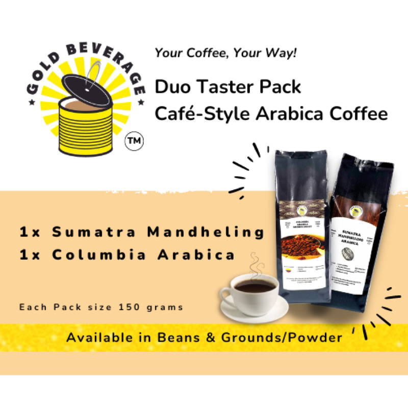 [Gold Beverage] Arabica Duo Taster Pack Bundle Premium Arabica Coffee