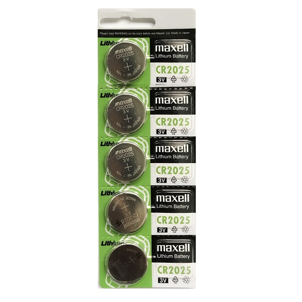 [SG] Maxell CR2025 Green Card Lithium Cell Button Battery (5 Pieces