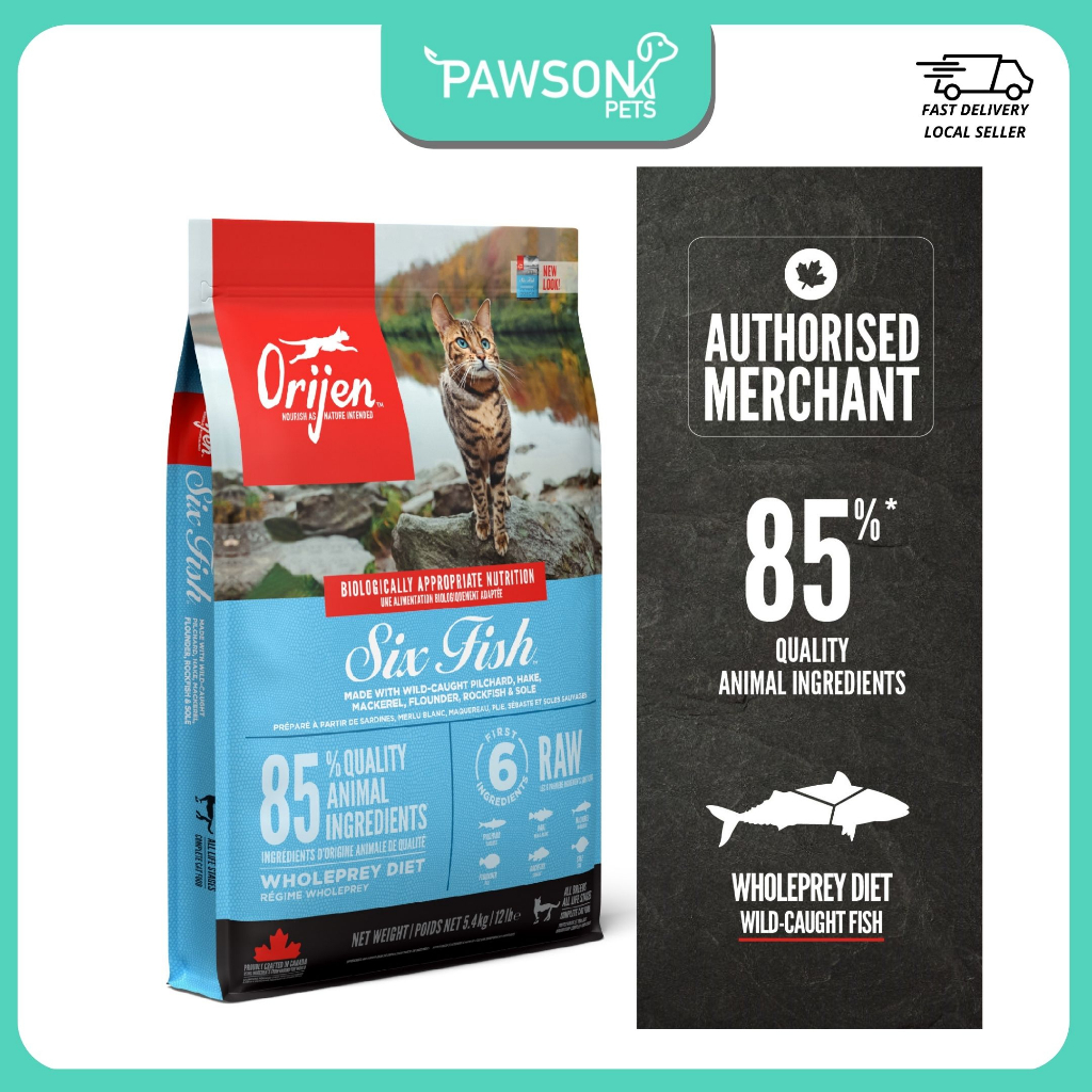 ORIJEN Six Fish Cat Dry Food (1.8kg) Shopee Singapore