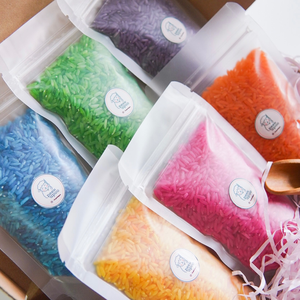 Sensory Coloured Rice Play Gift Pack [Peekapoo] | Shopee Singapore