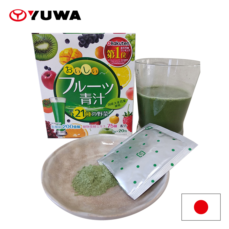 Fruit and Young Barley Leaves Powder 20 Packs made in japan Shopee
