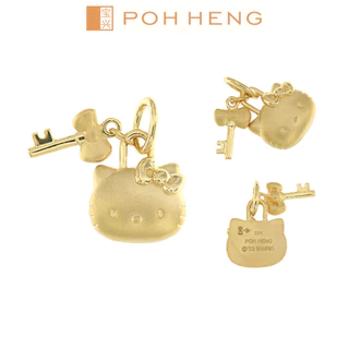 Poh Heng Jewellery Hello Kitty Lock Pendant with Mini Key in 22K Yellow Gold