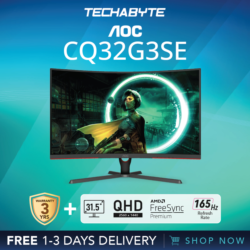 AOC CQ32G3SE 31.5" QHD 165 Hz 1ms (MPRT) FreeSync Premium VA