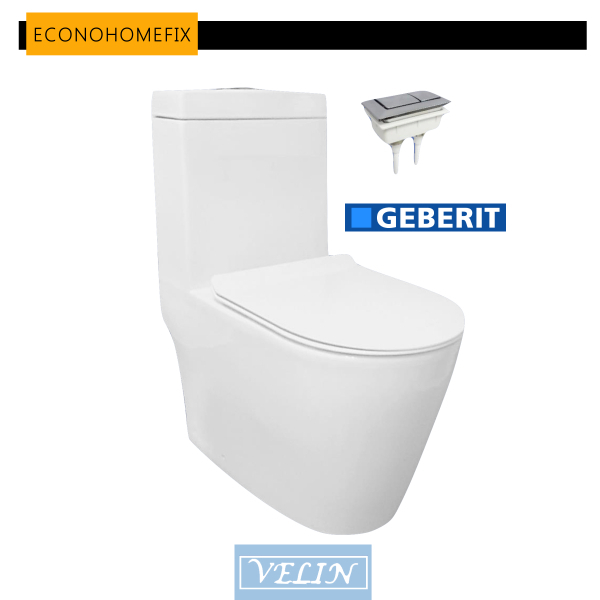 [ VELIN ] 33903 1Piece Toilet Bowl Available in STrap/PTrap