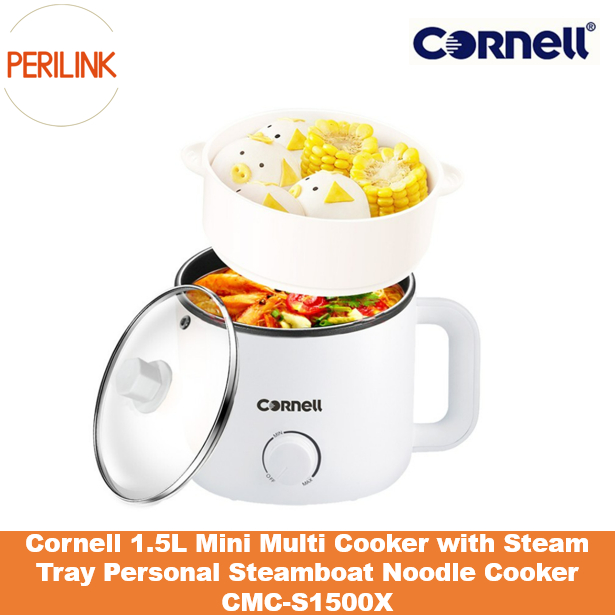 Cornell 1.5L Mini Multi Cooker with Steam Tray Personal Steamboat