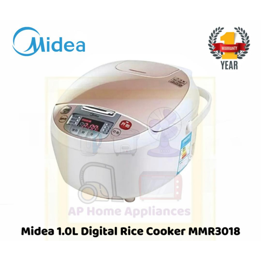Midea 1.0L Digital Rice Cooker MMR3018 MMR 3018 (1 Year Warranty