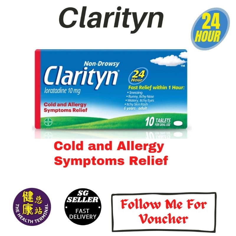 Clarityn NonDrowsy Allergy Relief (10 Tablets) 24 hours / Cold / Flu