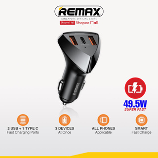 Car charger USB, 2x USB-C Remax RCC330, 66W (black) - SMARTC
