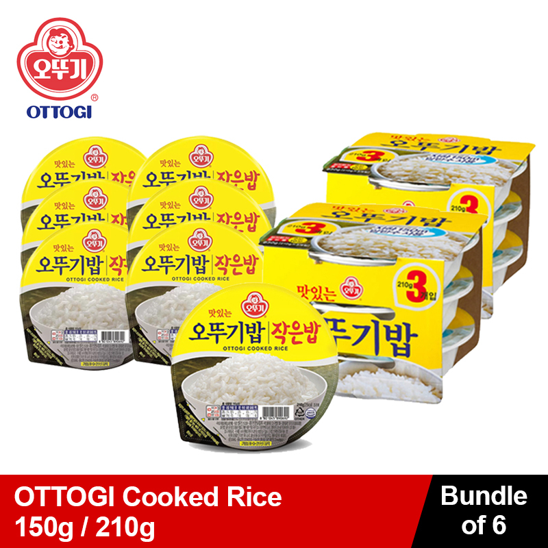 [Bundle of 6] Ottogi Cooked Rice / Korea Instant Rice / Microwavable ...