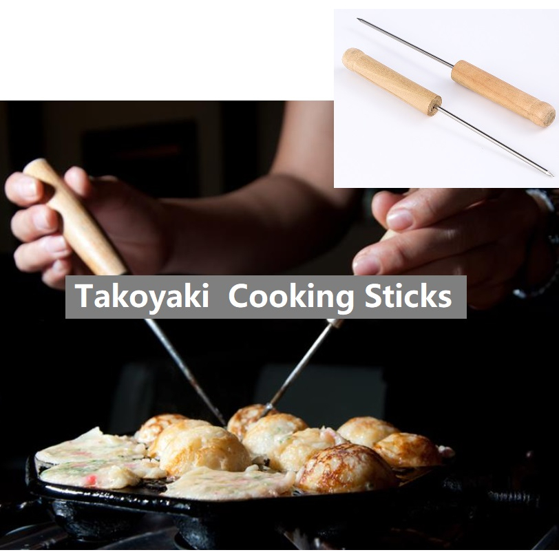 [SG Seller] 1 Pair of Takoyaki Needle Pick Sticks Stainless Steel
