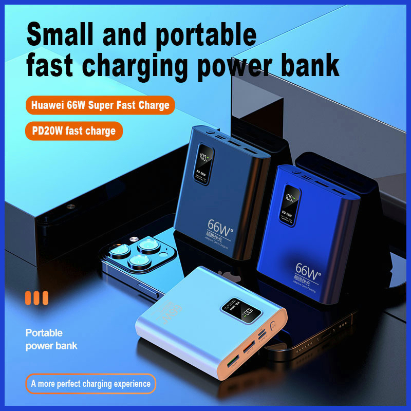 [SG Ready Stock] PD66W Super Fast Charging Power Bank Cable Powerbank 20000 Mah 4 in 1 Mobile