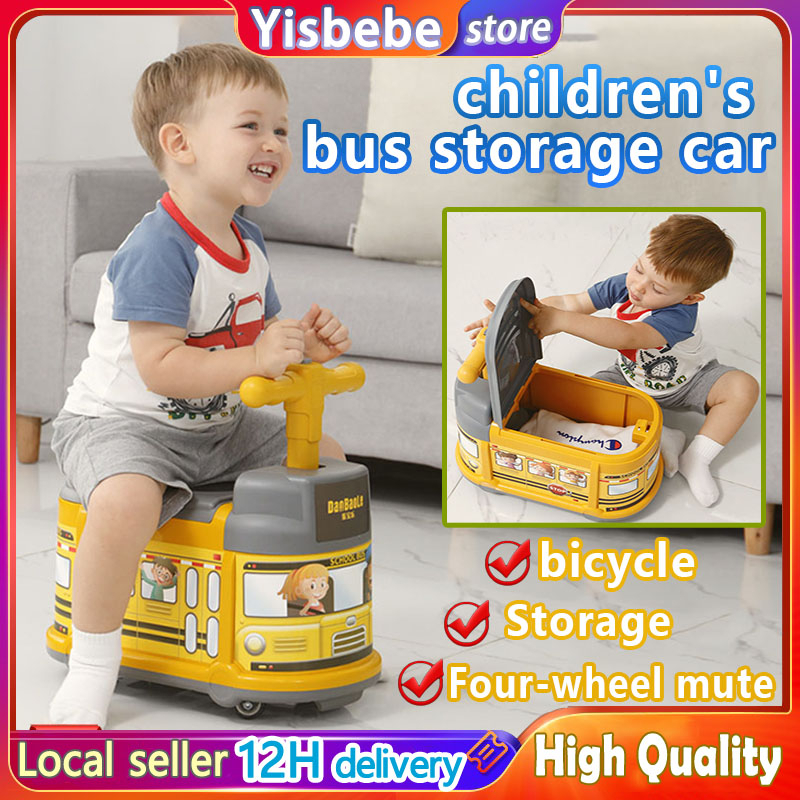 SG Bus Toy Storage Rack Box for Clothes/ Toys/ Books Kids luggage Cocomelon bus