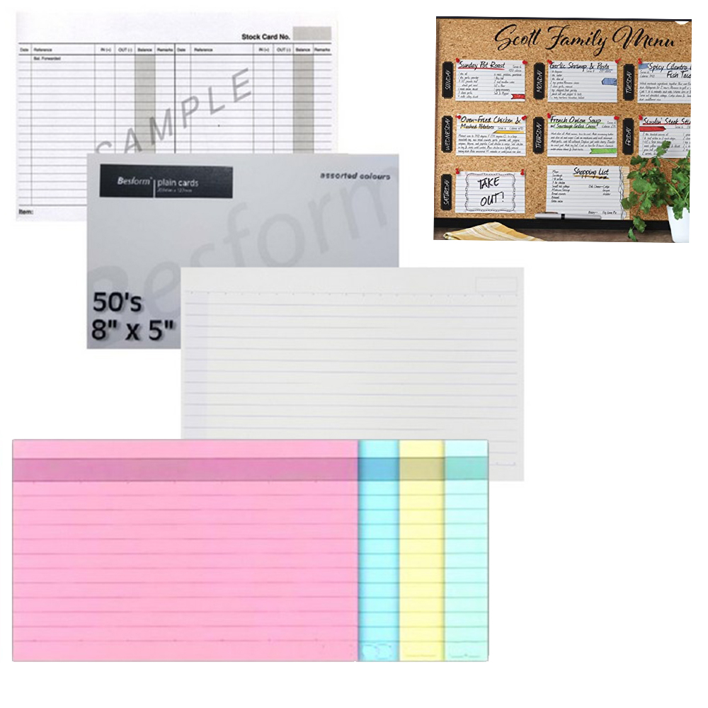 Que Cards Ruled/Plain Index Cards in White/Mix Colour for Studying ...