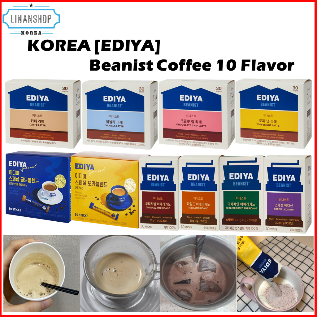 KOREA [EDIYA] Beanist Coffee Latte, Americano 10 Flavor / Coffe Latte