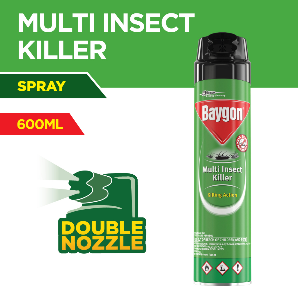 Baygon Multi Insect Killer Aerosol Spray 600ml Shopee Singapore