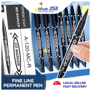 2pcs Sipa oil paint fineliner marker on wood metal fabric cd glass car tire  pen silver black white gold ultra fine 0.7mm markers