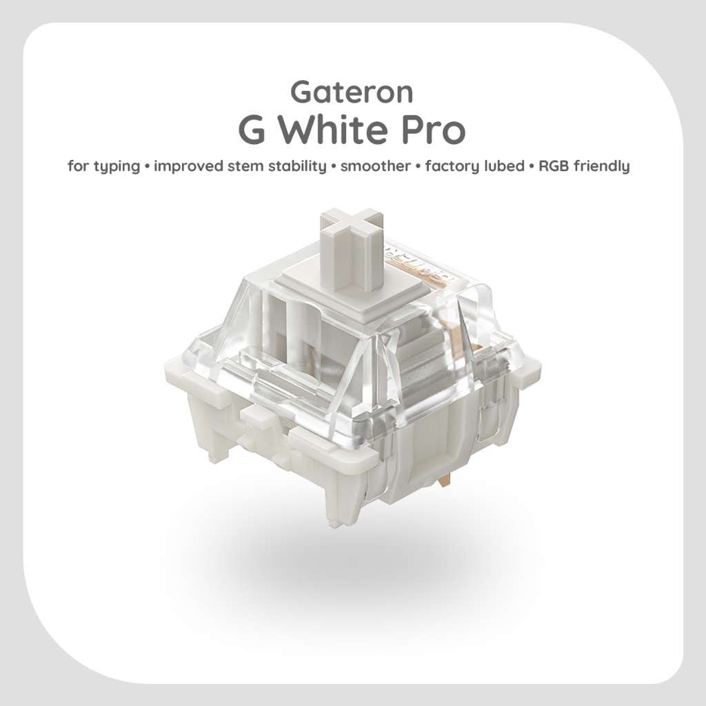 [Authentic] Gateron White Pro switch for mechanical keyboard (Best RBG ...