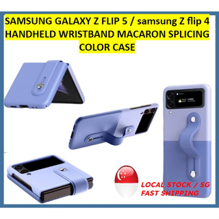 Cute Gradient Sky Moon Clear Phone Case For Samsung Galaxy Z Flip 5 4 3  Flip3 Flip4 5G Cases Korean Transparent Protective Cover
