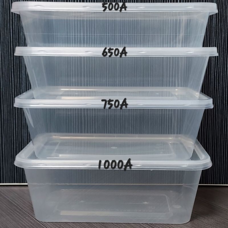 🔶️SG Ready Stock🔶️ Disposable Plastic Food Containers with lids | 750A ...
