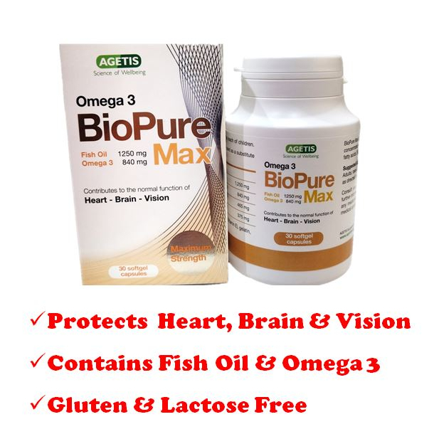 BioPure Max Omega 3 Fish Oil Contains EPA and DHA Shopee Singapore