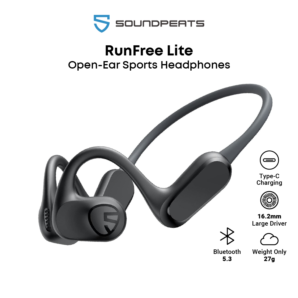 SoundPEATS RunFree Lite Open-Ear Air Conduction Sport Headphones ...