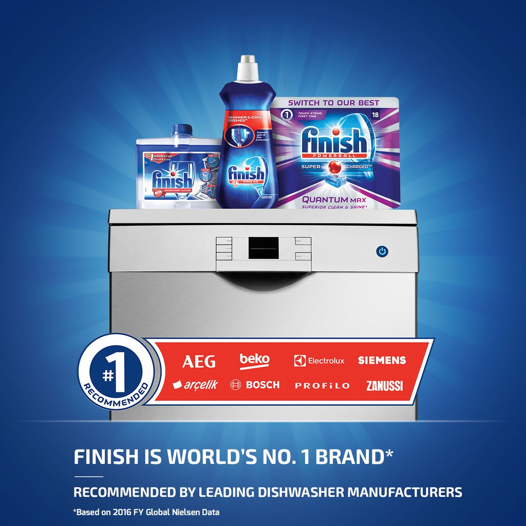 [Bundle of 3] Finish Dishwasher Rinse Aid 500ml No.1