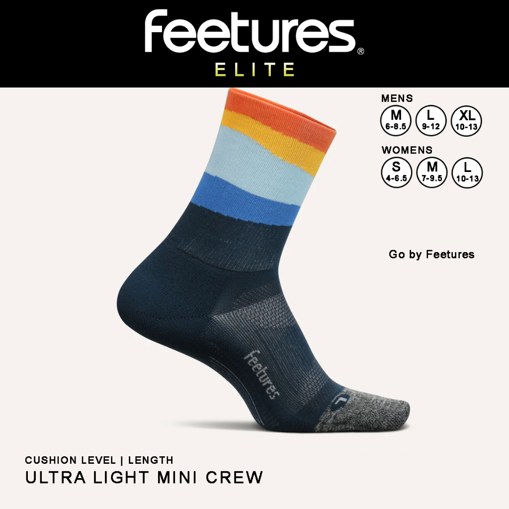 Feetures Elite Ultra Light Mini Crew GO SS23 Quick Dry Anti Blister Compression Sports Running Socks for Men and Women Shopee Singapore