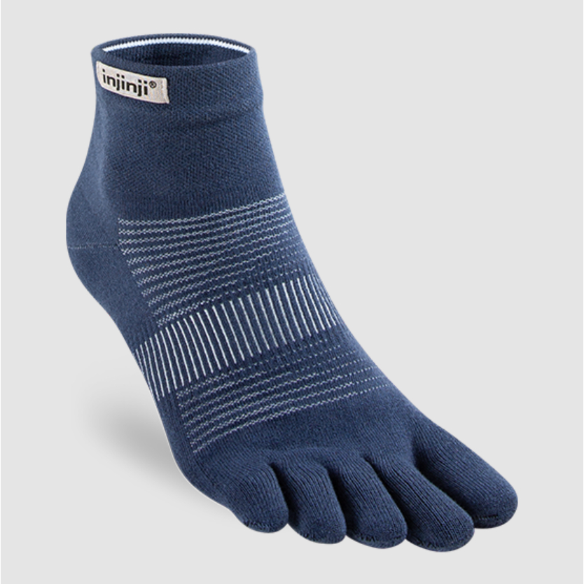 Injinji Run Lightweight Mini-Crew Toe Socks | Unisex | Ultra-thin ...