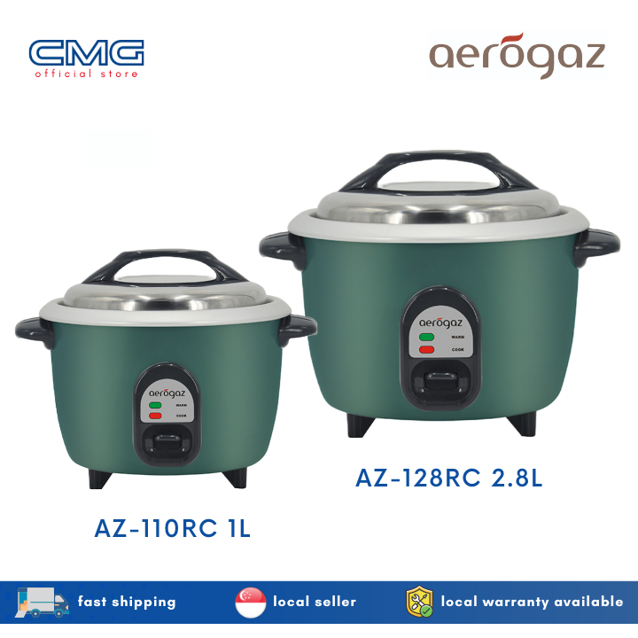Aerogaz 1L/2.8L Rice Cooker AZ-110RC/AZ-128RC (Green) | Shopee Singapore