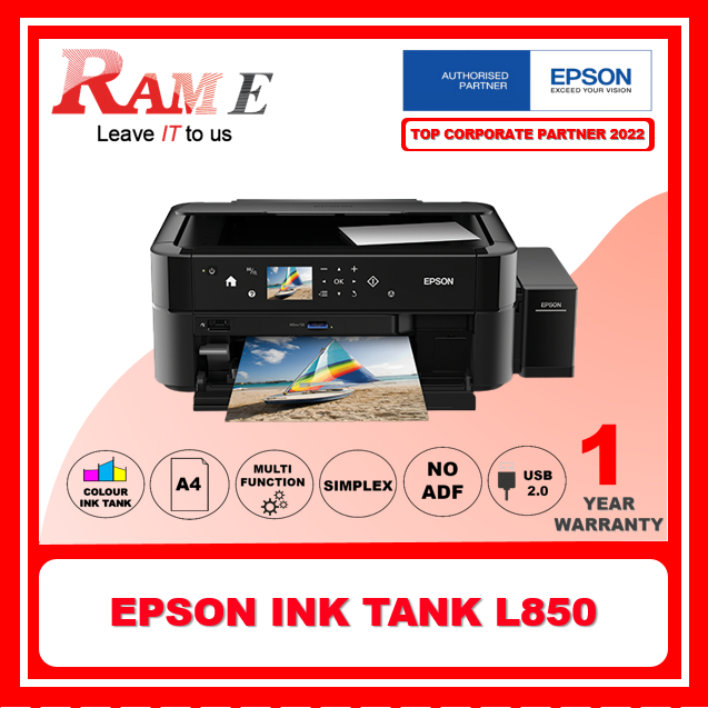 Epson L850 Photo All In One Ink Tank Printer Shopee Singapore 4345