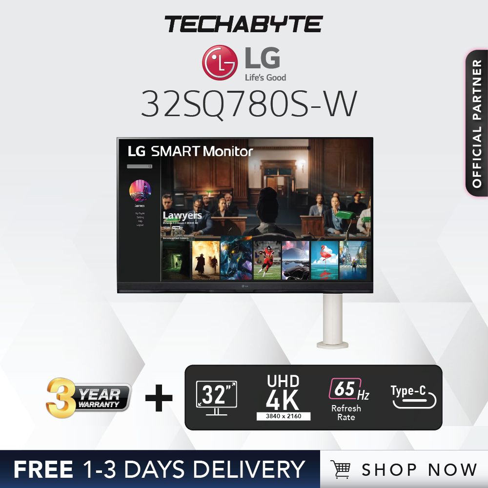 LG 32SQ780S / 32SQ730S 32" UHD 4K VA SMART Monitor Shopee Singapore