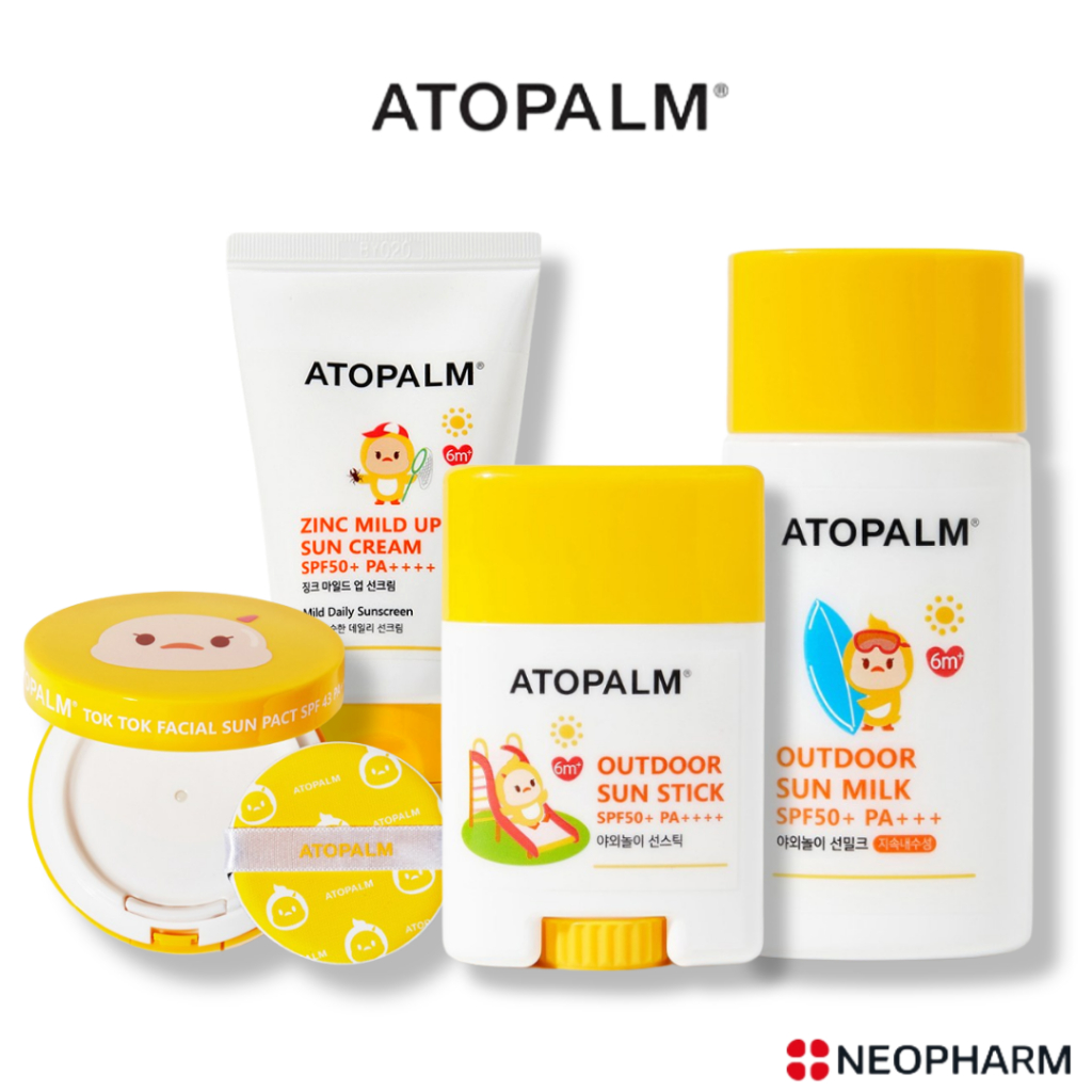 ATOPALM Kids UV Sunscreen Cream Outdoor Milk and Stick face Compact ...