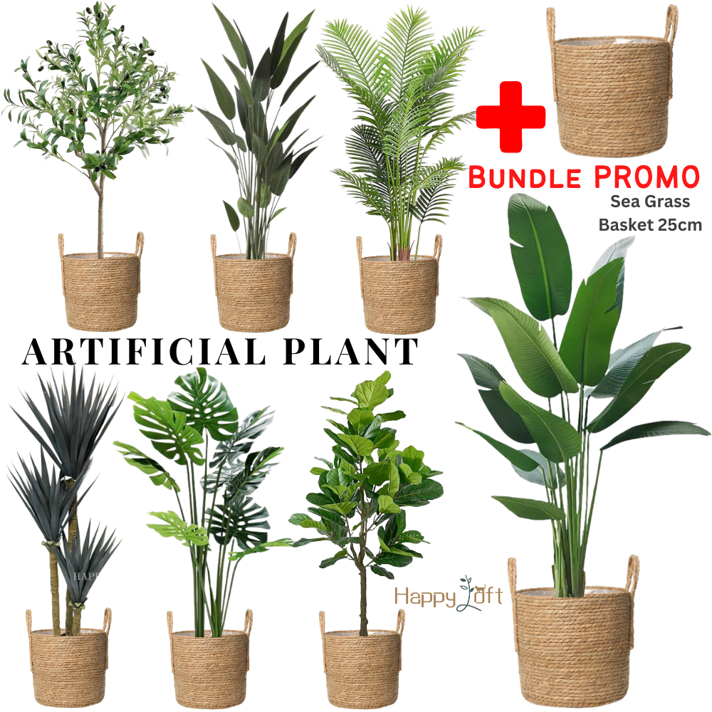 [SG SELLER BUNDLE PROMO] Large Artificial Plant With Basket / Fake