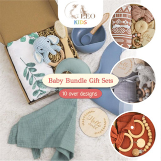 Baby Gift Set, Baby Shower Gifts for Boys, 8PCS Unique Shower Basket  Essential Stuff with Blanket Baby Socks & Elephant Rattle Toy Milestones  Set