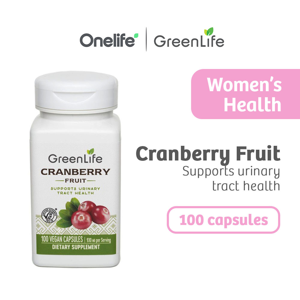 GreenLife Cranberry Fruit 930mg 100 Vegan Capsules For Urinary Tract
